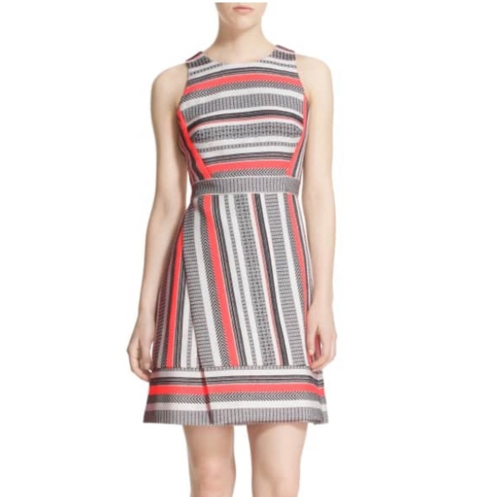 Kate spade ribbon jacquard a-line dress